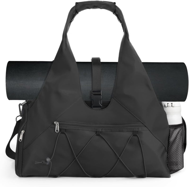 forestfish Gym Bag For Women With Yoga Mat Holder & Shoe Compartment & Wet Dry Storage Pocket & Adjustable Strap - Image 1
